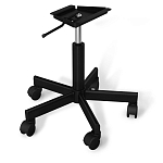 Стул с мягкой бирюзовой обивкой из велюра и подъемно-поворотным механизмом на черных колесиках Harper Turquoise варинант исполнения - 3 | Loft Concept в Ростове-на-Дону