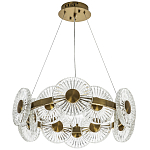Люстра с круглыми рельефными плафонами Glass Peonies Brass Chandelier варинант исполнения - 2 | Loft Concept в Ростове-на-Дону