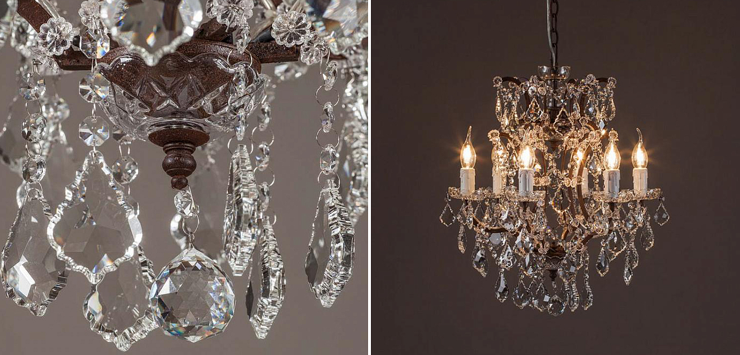 Люстра 19th c. Rococo IRON & CLEAR CRYSTAL Brown Chandelier 6 Люстра 19th c. Rococo IRON & CLEAR CRYSTAL Brown Chandelier 6 - Loft-Concept в Ростове-на-Дону