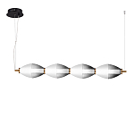 Подвесной светильник линейный в сочетании двух разных фактур стекла Enchanting варинант исполнения - 1 | Loft Concept в Ростове-на-Дону