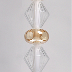 Подвесной светильник с вертикальной композицией из прозрачных и янтарных стеклянных шаров и ромбов Gabriel Scott Luna варинант исполнения - 14 | Loft Concept в Ростове-на-Дону