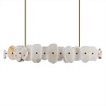 Подвесной светильник с фигурными элементами из белого алебастра Cryptocrystalline Stone варинант исполнения - 7 | Loft Concept в Ростове-на-Дону