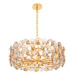 Люстра круглая золотого цвета с круглыми хрустальным элементами Solyria варинант исполнения - 4 | Loft Concept в Ростове-на-Дону
