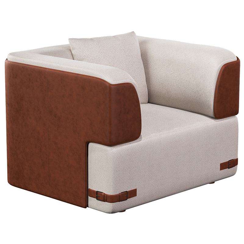 Кресло Richmond  с кожаной отделкой Молочный Коричневый в Ростове-на-Дону | Loft Concept 