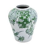 Ваза с зелеными цветочными и птичьими мотивами Vase Inspired by Nature варинант исполнения - 2 | Loft Concept в Ростове-на-Дону