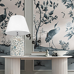 Настольная лампа цилиндрическая с цветочной росписью Lamp Flower Painting варинант исполнения - 6 | Loft Concept в Ростове-на-Дону