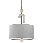 Люстра с серым тканевым плафоном Flourish варинант исполнения - 1 | Loft Concept в Ростове-на-Дону
