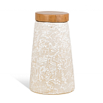 Керамический столик с деревянной столешницей "Пешка" варинант исполнения - 6 | Loft Concept в Ростове-на-Дону