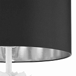 Торшер с декором в виде белого цветка магнолии на каркасе и черным абажуром White Magnolia варинант исполнения - 3 | Loft Concept в Ростове-на-Дону