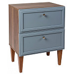 Тумба прикроватная серая из массива бука с 2-мя ящиками Wenge Light варинант исполнения - 1 | Loft Concept в Ростове-на-Дону