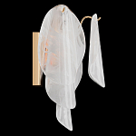 Бра из полупрозрачных овальных лепестков из стекла с металлическим основанием золотого цвета Nazaire Glass Lighting варинант исполнения - 2 | Loft Concept в Ростове-на-Дону