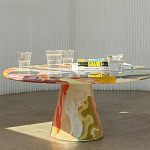 Дизайнерский журнальный стол с цветным орнаментом Unyly варинант исполнения - 2 | Loft Concept в Ростове-на-Дону