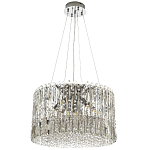 Круглая люстра с металлическими и хрустальными подвесками Bonnay Crystal Chrome Chandelier варинант исполнения - 4 | Loft Concept в Ростове-на-Дону