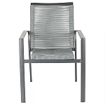 Стул темно-серый с высокой плетеной спинкой и сиденьем Braided Strength варинант исполнения - 1 | Loft Concept в Ростове-на-Дону