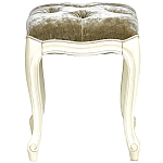 Пуф из массива дерева с велюровой обивкой Lefevre French Seating варинант исполнения - 2 | Loft Concept в Ростове-на-Дону