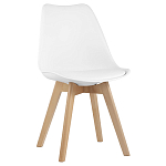 Стул с основой из пластика и мягким сиденьем Arvika White варинант исполнения - 1 | Loft Concept в Ростове-на-Дону