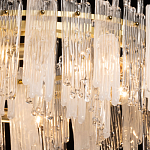 Люстра круглая с прозрачными стержнями разной длины Textured Glass Chandelier варинант исполнения - 5 | Loft Concept в Ростове-на-Дону