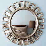 Зеркало-солнце в серебряной раме Silver Sun варинант исполнения - 1 | Loft Concept в Ростове-на-Дону