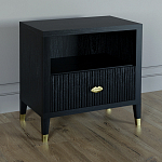 Прикроватная тумбочка с полкой Elsa Dreams Black варинант исполнения - 1 | Loft Concept в Ростове-на-Дону