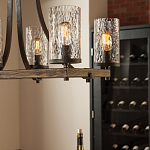 Люстра подвесная с восемью прозрачными стеклянными цилиндрическими плафонами в стиле лофт Feiss варинант исполнения - 8 | Loft Concept в Ростове-на-Дону