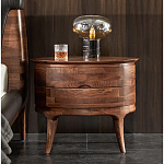 Прикроватный столик из дерева с 2-мя ящиками Moon Walnut Furniture варинант исполнения - 2 | Loft Concept в Ростове-на-Дону