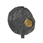 Столик приставной с абстрактным основанием и акцентом в виде золотистого диска Heavenly Space варинант исполнения - 5 | Loft Concept в Ростове-на-Дону