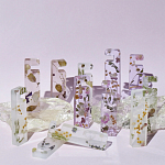 Подставка для телефона из эпоксидной смолы с цветами белая Epoxy Flowers Phone Stand White варинант исполнения - 4 | Loft Concept в Ростове-на-Дону