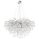 Люстра подвесная с прозрачными стеклянными подвесками в форме капель Диаметр 100 см Droplet Chandelier варинант исполнения - 14 | Loft Concept в Ростове-на-Дону