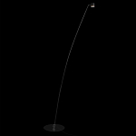 Торшер с изогнутой черной металлической стойкой и цилиндрическим плафоном Davide Groppi варинант исполнения - 2 | Loft Concept в Ростове-на-Дону