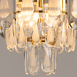 Люстра многоярусная с овальными прозрачными подвесками 28 см Harmonica варинант исполнения - 5 | Loft Concept в Ростове-на-Дону