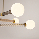 Люстра со стеклянными вставками Helios варинант исполнения - 3 | Loft Concept в Ростове-на-Дону