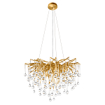 Люстра подвесная с прозрачными стеклянными подвесками в форме капель Диаметр 60 см Droplet Chandelier варинант исполнения - 2 | Loft Concept в Ростове-на-Дону