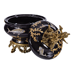 Шкатулка черного цвета с бронзовым ангелом Eden Garden варинант исполнения - 4 | Loft Concept в Ростове-на-Дону