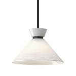 Подвесной светильник с белым стеклянным конусным плафоном Alora Mood варинант исполнения - 1 | Loft Concept в Ростове-на-Дону