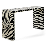 Консоль Дизайнерская Kenya Console ZEBRA Bone Inlay black варинант исполнения - 3 | Loft Concept в Ростове-на-Дону