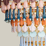 Люстра круглая с декором из разноцветных элементов в виде листьев Changing Seasons варинант исполнения - 8 | Loft Concept в Ростове-на-Дону