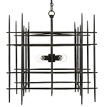 Люстра черная квадратной остроконечной формы Black Square варинант исполнения - 3 | Loft Concept в Ростове-на-Дону