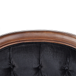 Кресло с мягкой обивкой из черного велюра на 4-х деревянных ножках Evelyn Classical Armchair варинант исполнения - 4 | Loft Concept в Ростове-на-Дону