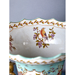 Ваза из голубого фарфора с рисунком птиц и цветов и декоративными элементами Blue Garden варинант исполнения - 8 | Loft Concept в Ростове-на-Дону