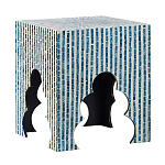 Приставной столик с инкрустацией раковинами устриц Bone Inlay варинант исполнения - 6 | Loft Concept в Ростове-на-Дону