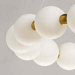 Люстра круглая с матовыми белыми шарами PEARLS Suspension варинант исполнения - 10 | Loft Concept в Ростове-на-Дону