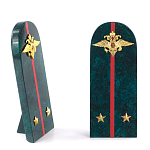 Сувенир Погон МВД из натурального камня змеевик Souvenir Epaulets варинант исполнения - 2 | Loft Concept в Ростове-на-Дону