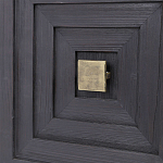 Тумба черная из дерева двухдверная Geometric Double Door Nightstand варинант исполнения - 2 | Loft Concept в Ростове-на-Дону