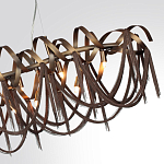 Люстра подвесная линейная с переплетенными металлическими лентами и цепочками Atlantis Chain варинант исполнения - 5 | Loft Concept в Ростове-на-Дону