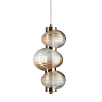 Подвесной светильник с 3-мя рифлеными стеклянными шарами Marcelh Light варинант исполнения - 1 | Loft Concept в Ростове-на-Дону