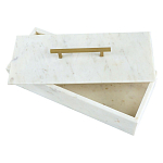 Шкатулка из белого мрамора Save Time варинант исполнения - 3 | Loft Concept в Ростове-на-Дону