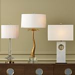 Настольная лампа с прозрачным корпусом и фактурным абажуром Charm and Luxury варинант исполнения - 3 | Loft Concept в Ростове-на-Дону