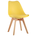 Стул с основой из пластика и мягким сиденьем Arvika Yellow варинант исполнения - 1 | Loft Concept в Ростове-на-Дону