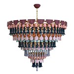 Люстра круглая с декором из разноцветных элементов в виде листьев Changing Seasons варинант исполнения - 3 | Loft Concept в Ростове-на-Дону