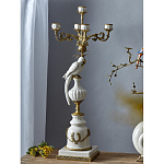 Подсвечник белый Попугай из фарфора с бронзовыми элементами Eden Garden варинант исполнения - 4 | Loft Concept в Ростове-на-Дону